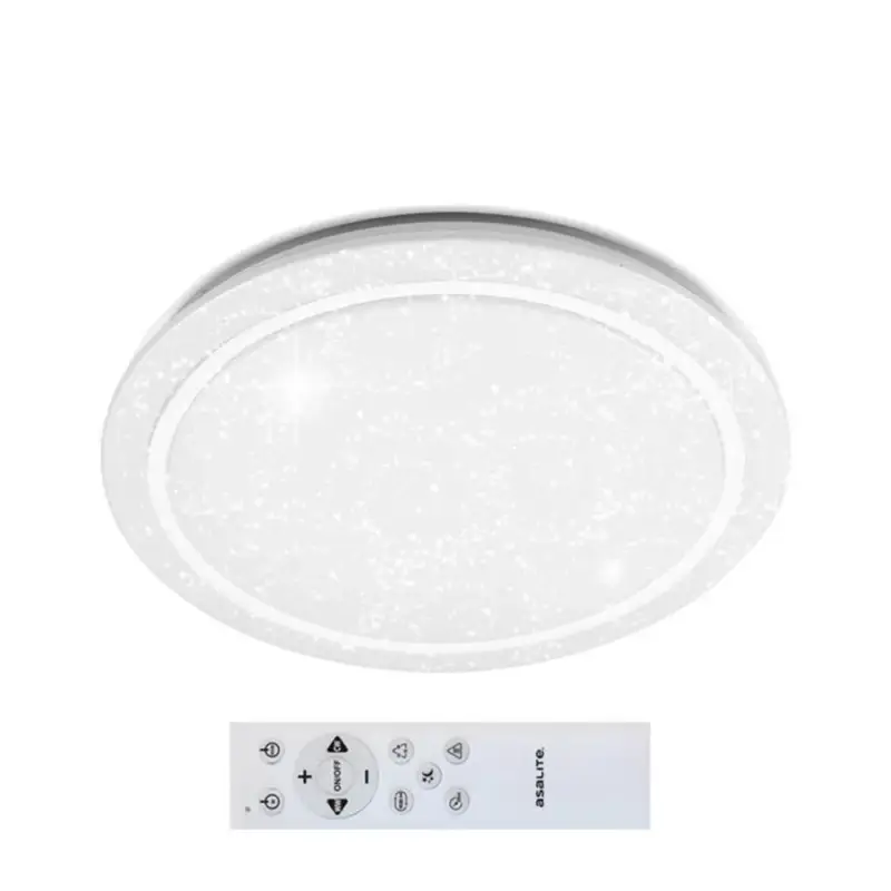 Asalite LED Mennyezeti Lámpa MIA 50W 3000K, 4000K, 6500K (3500 lumen) Kerek, Csillagos + RF Távirányító 3CCT+RGB Végkiárusítás