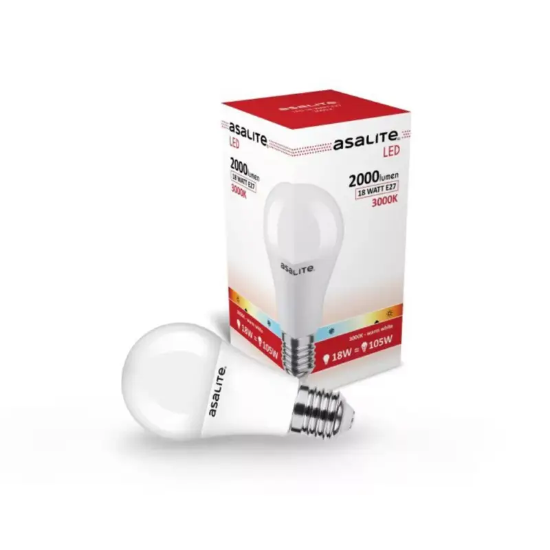 Asalite LED Izzó A65 gömb E27 18W 3000K (2000 lumen) Vásárlói kedvenc