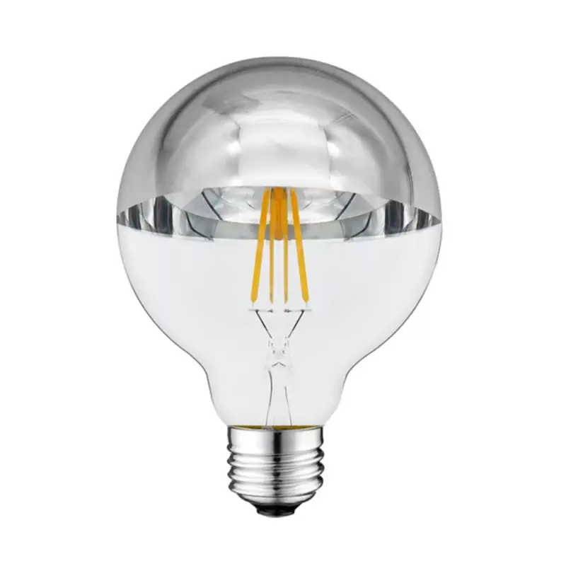 LED izzó G95 E27 félig ezüst üveg, 7W, 2700K, meleg fehér, 800 lm, Optonica, 1888 Expressz kézbesítés