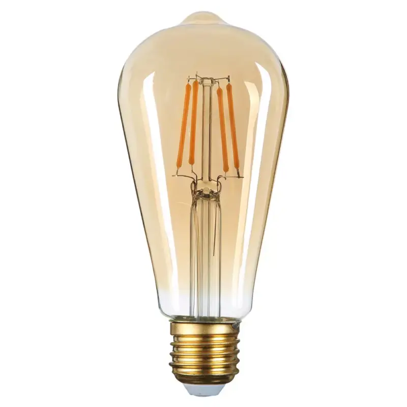 LED gyertya st64 arany üveg, 6W, 2500K, meleg fehér, E27, 540 lm, Optonica, 1306 Biztonságos vásárlás