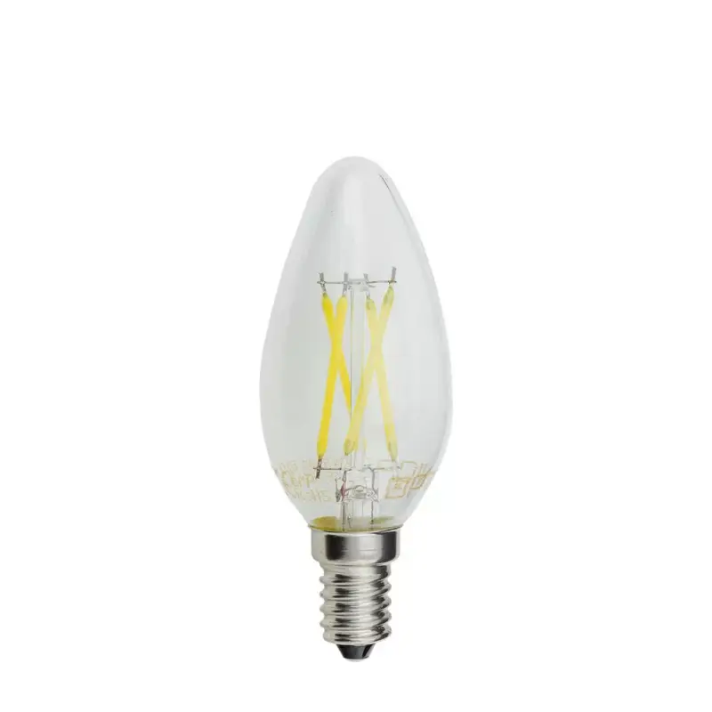 LED izzószálas gyertyaizzó c35 E14, szabályozható fényerővel, 4W, 2700K, meleg fehér, dimmelhető, 400 lm, Optonica, 1473 Árengedmény