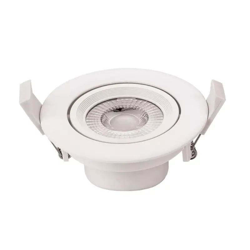 LED cob mélysugárzó, kerek, forgatható, 5W, 4000K, természetes fehér, 375 lm, fehér, Optonica, 3265 Vásárlói kedvenc