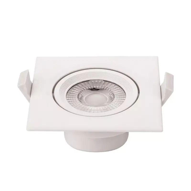 LED cob mélysugárzó, négyzet alakú, forgatható, 5W, 2700K, meleg fehér, 375 lm, fehér, Optonica, 3269 Kedvezményes ár