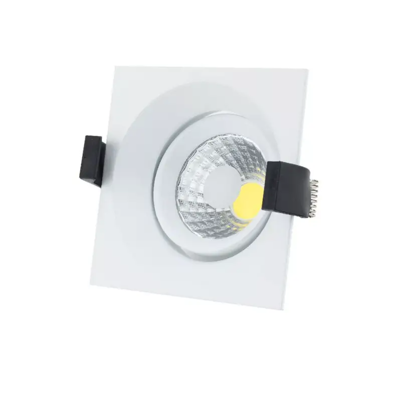 Újdonság LED cob mennyezeti lámpa, négyzet alakú, beépíthető, 8W, 6000K, hideg fehér, 560 lm, fehér, Optonica, 3207