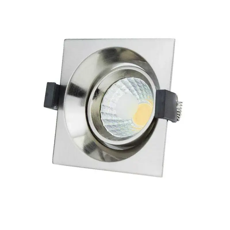 LED cob mélysugárzó, négyzet alakú, rozsdamentes acél, beépíthető, 8W, 2700K, meleg fehér, 560 lm, Optonica, 3225 Árcsökkenés