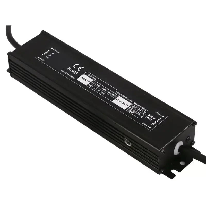 Prémium LED vízálló tápegység IP67 24v, 60W, fekete, Optonica, 6261