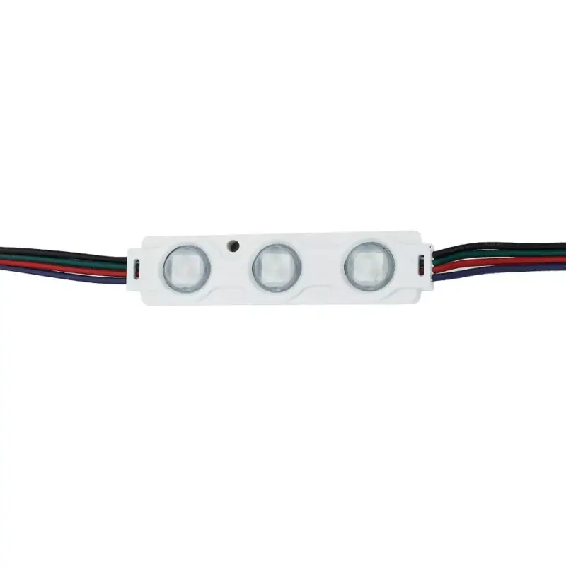 Szezonális akció LED lencse modul 3 5050 RGB, 0,72W, 118 lm, fehér, IP65, Optonica, 4563