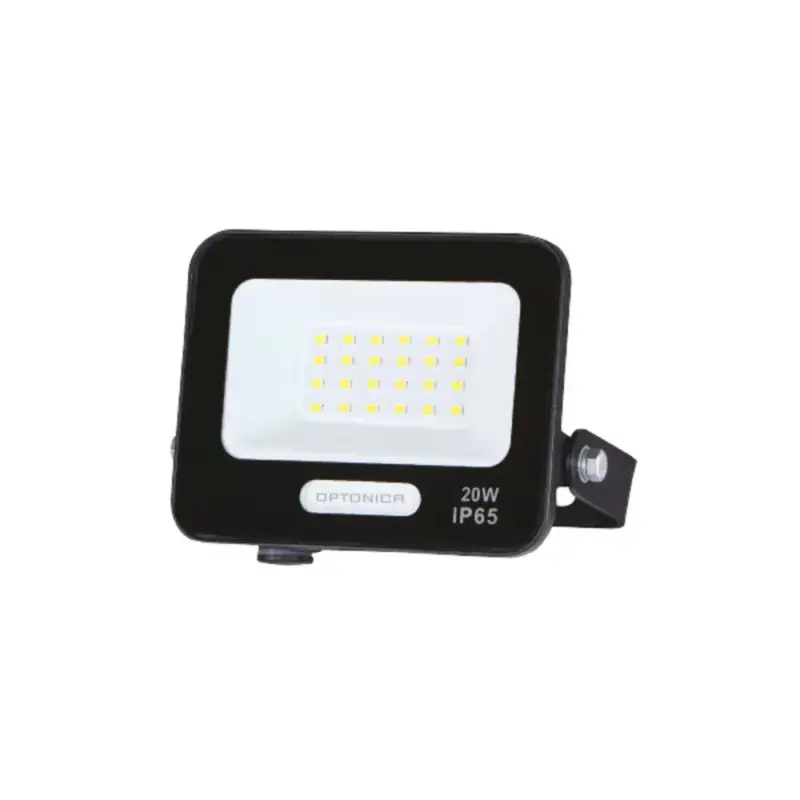 Rendeld meg most LED smd reflektor, fekete, IP65, 15 cm-es kábellel, 20W, 3000K, meleg fehér, 1800 lm, Optonica, 15821