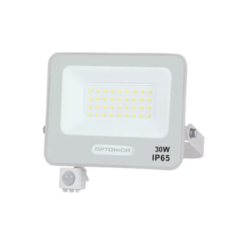 Ajánlat LED smd reflektor IP65 fehértel és érzékelővel, 30W, 3000K, meleg fehér, 2700 lm, Optonica, 15845