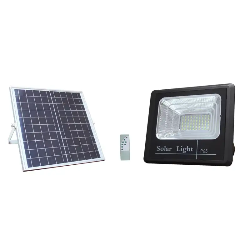 LED napelemes reflektor + napelem, 20W, 6000K, hideg fehér, 1800 lm, fekete, IP65, Optonica, 5462 Kedvezmény