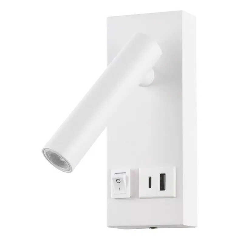 LED szekrényvilágítás 2w ki/be kapcsolóval + usb-vel, fehér, 3000K, meleg fehér, 140 lm, Optonica, 7591 Újdonság