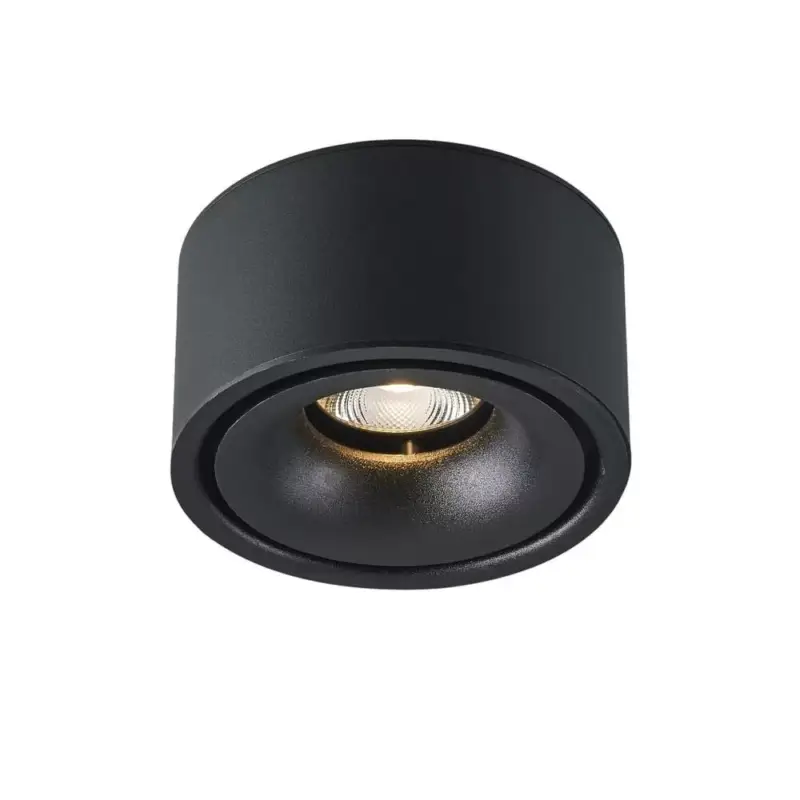 Újdonság LED mélysugárzó, felületre szerelhető, 10w, fekete, 3000k, bridgelux-chip, meleg fehér, 800 lm, Optonica, 12002