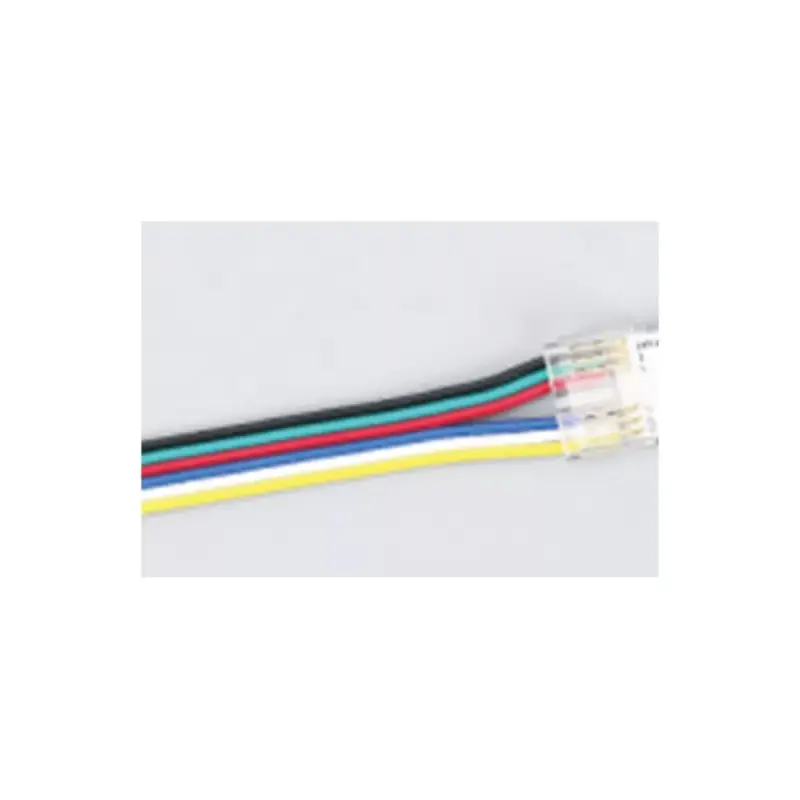Rögzítő csatlakozó egyvégű vezetékkel 10 mm-es 4965-ös cikkszámú cob RGB LED szalaghoz, 10 mm-es COB RGB-hez SKU: 4965, Optonica, 6598 Legnépszerűbb