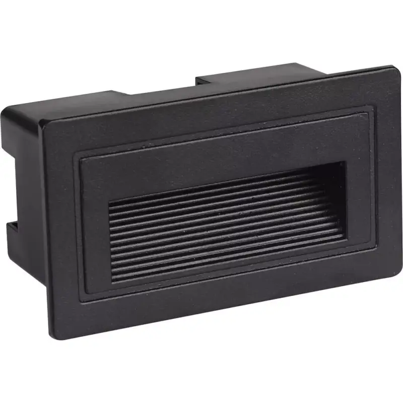 Nézd meg most LED lépcsőlámpa négyzet alakú fekete 3w IP65, 4200K, természetes fehér, 180 lm, Optonica, 7548
