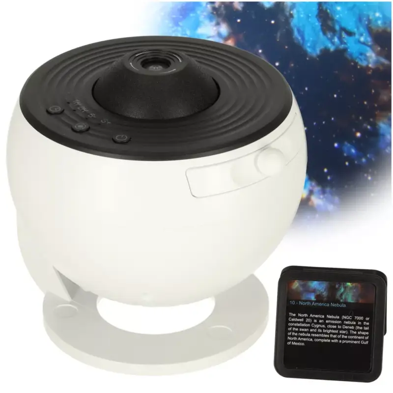 Csillagos égbolt projektor, LED éjszakai fény, USB planetárium, 12 lemez, 360°-os időzítő Vedd meg most