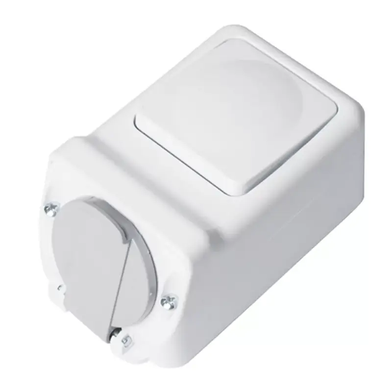SOCKET+ONE BUTTON TWO WAY SWITCH 16А 250V, IP44 Ajánlat