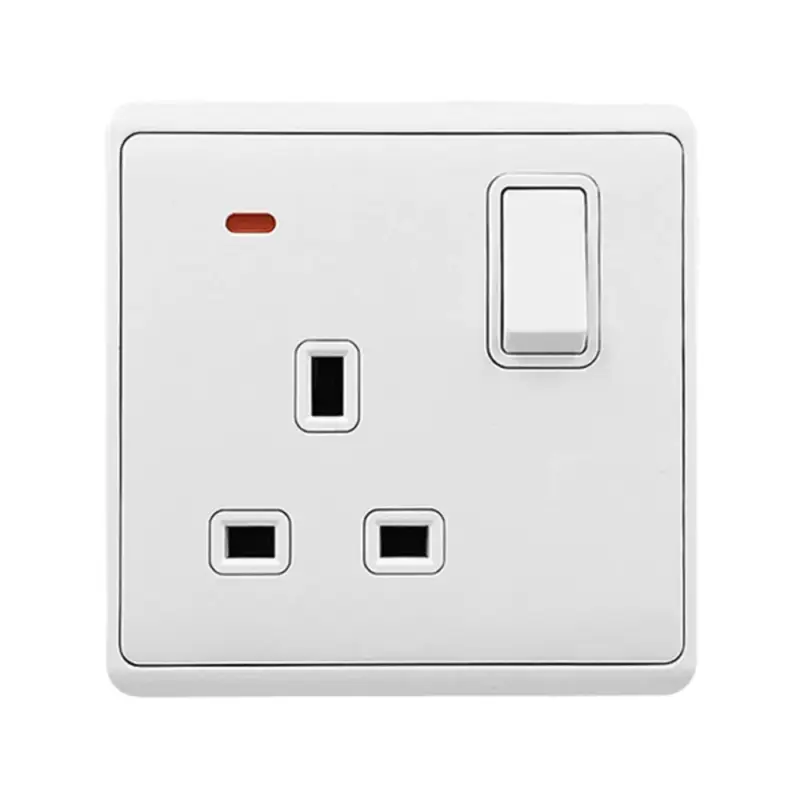 LONDON SINGLE SOCKET WITH 1P BUTTON SWITCH NEON WH Olcsóbb