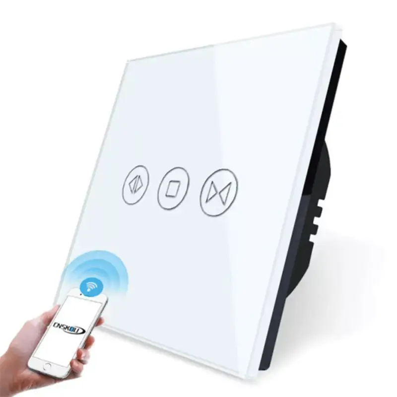 Azonnali szállítás WI-FI SMART TOUCH EU CURTAIN SWITCH WHITE