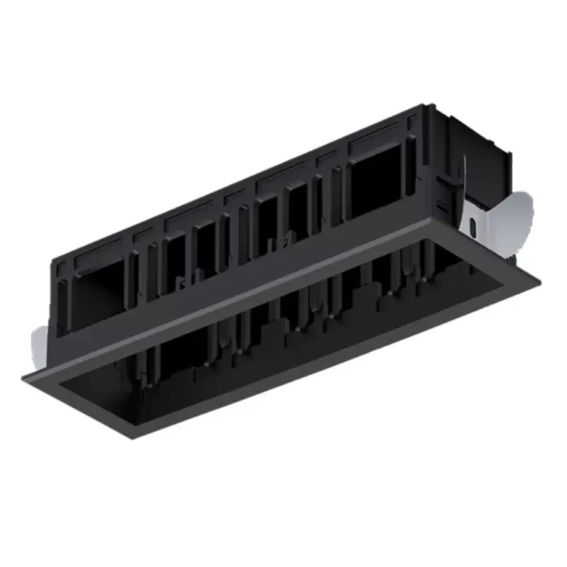 Gyors szállítás MODENA 4 MODULE RECESSED BOX WITH FRAME BLACK