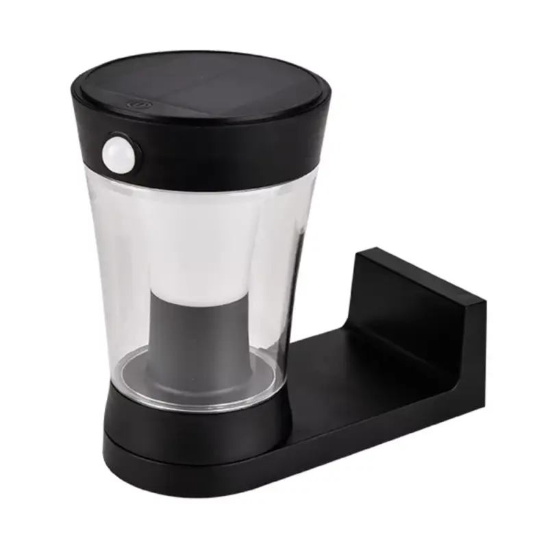 Újdonság SOLAR WALL LAMP 3W IP54 WITH SENSOR, BLACK