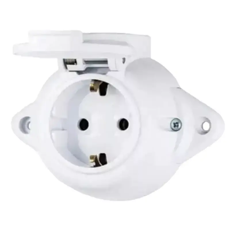 Népszerű ANTIQUE GERMAN SOCKET WITH COVER 16А 250V IP44 WH