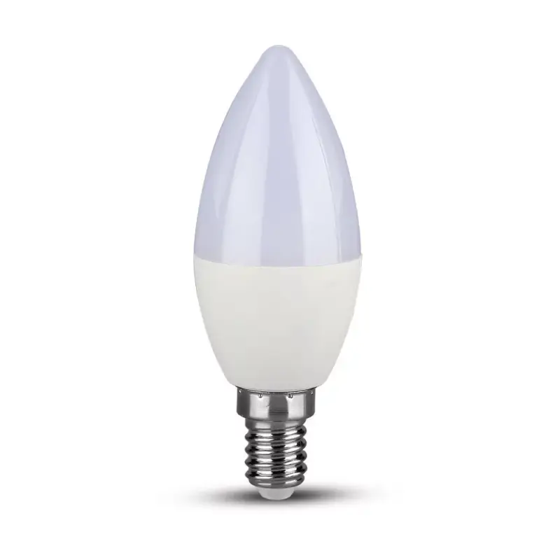 LED izzó gyertya alakú E14 PRO, 7w, 3000K, meleg fehér, 600lm, 200°, fehér, CRI>80, V-TAC, 111 Kihagyhatatlan ajánlat