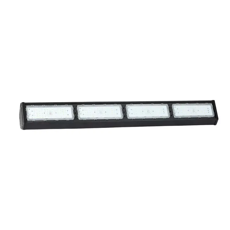 Népszerű LED lineáris csarnokvilágító, 200w, 4000K, természetes fehér, 24000lm, 120°, fekete, CRI>80, IP54, 1059mm, V-TAC, 895