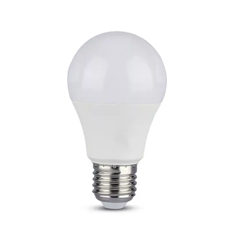 Ajánlat LED izzó E27 Bliszter 2 db-os, 9w, 6400K, hideg fehér, 806lm, 200°, fehér, CRI>80, 2 db/csomag, V-TAC, 7290
