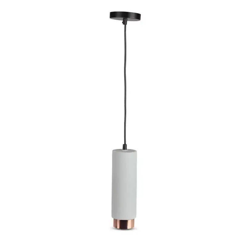 Outlet VT-864 Gu10 függesztett lámpa (gipsz és fém) – szürke, matt rózsaszín arany aljjal