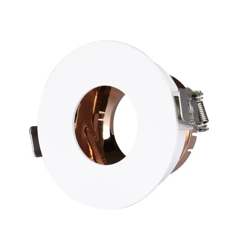 LED spotlámpa keret kerek, GU10, fehér, rózsaarany, V-TAC, 3159 Népszerű