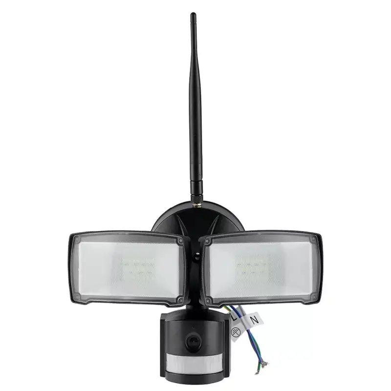 SMART LED reflektor WIFI szenzoros kamerával, 18w, 6000K, hideg fehér, 600lm, 180°, fekete, CRI>70, V-TAC, 5917 Szezonális akció