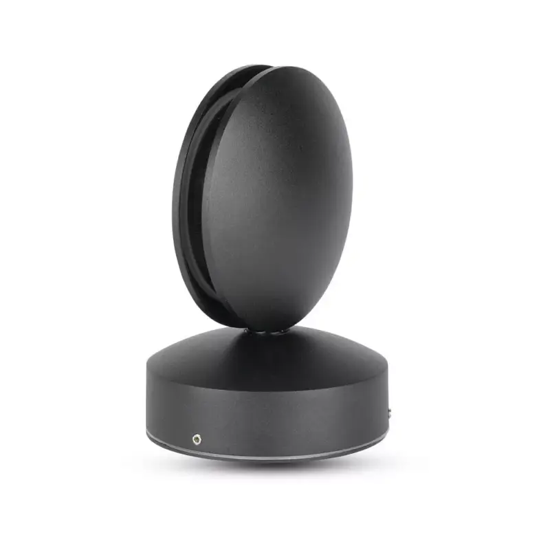 Vásárlói kedvenc Kültéri LED fali lámpa, 7w, 3000K, meleg fehér, 770lm, 360°, fekete, CRI>80, IP65, V-TAC, 8219