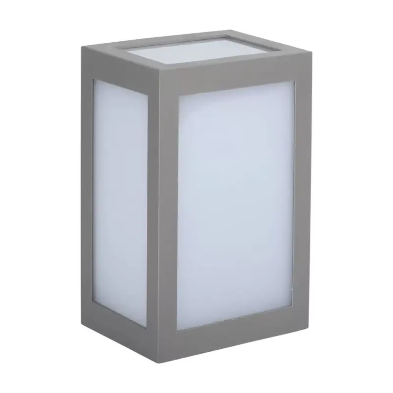 Expressz szállítás Kültéri LED fali lámpa négyzet alakú, 12w, 6400K, hideg fehér, 750lm, 140°, szürke, CRI>80, IP65, V-TAC, 8339