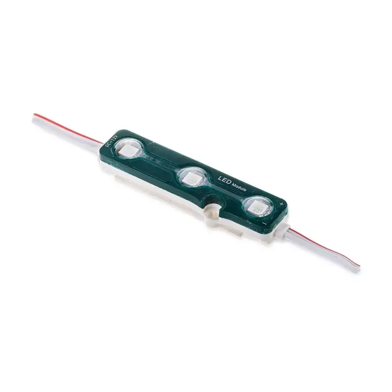LED modul 3 db SMD5050 fényforrással, 0,72w, kék, 66lm, 120°, fehér, CRI>75, IP67, V-TAC, 5118 Árcsökkenés