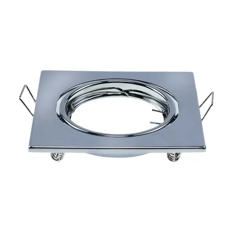 Csak ma LED spotlámpa keret négyzet alakú, GU10, króm, 2 db/csomag, V-TAC, 8943