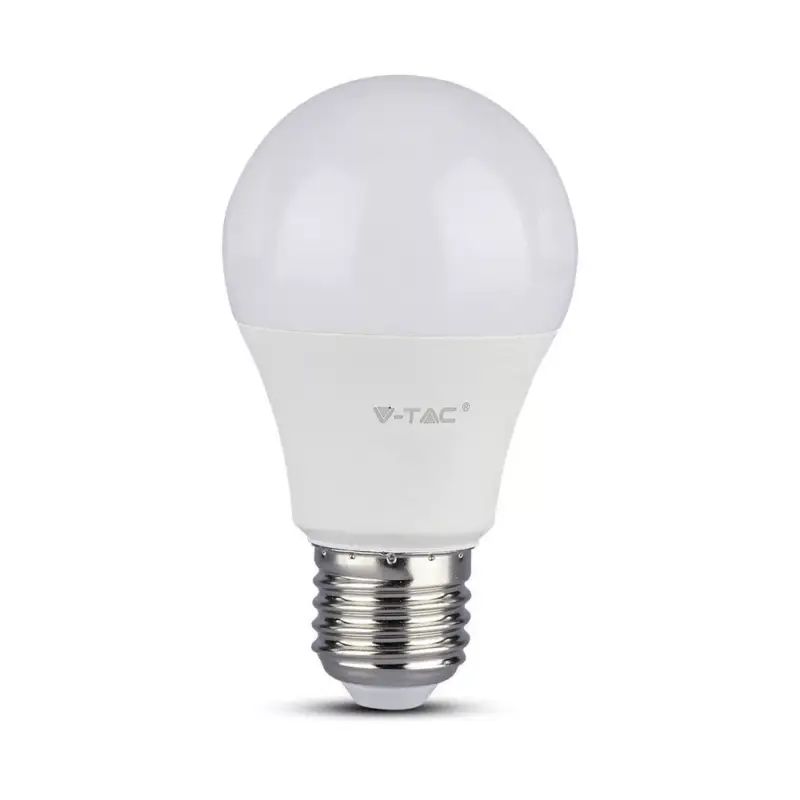 Bestseller LED izzó E27 PRO, 12w, 6400K, hideg fehér, 1055lm, 200°, fehér, CRI>80, dimmelhető, V-TAC, 20185