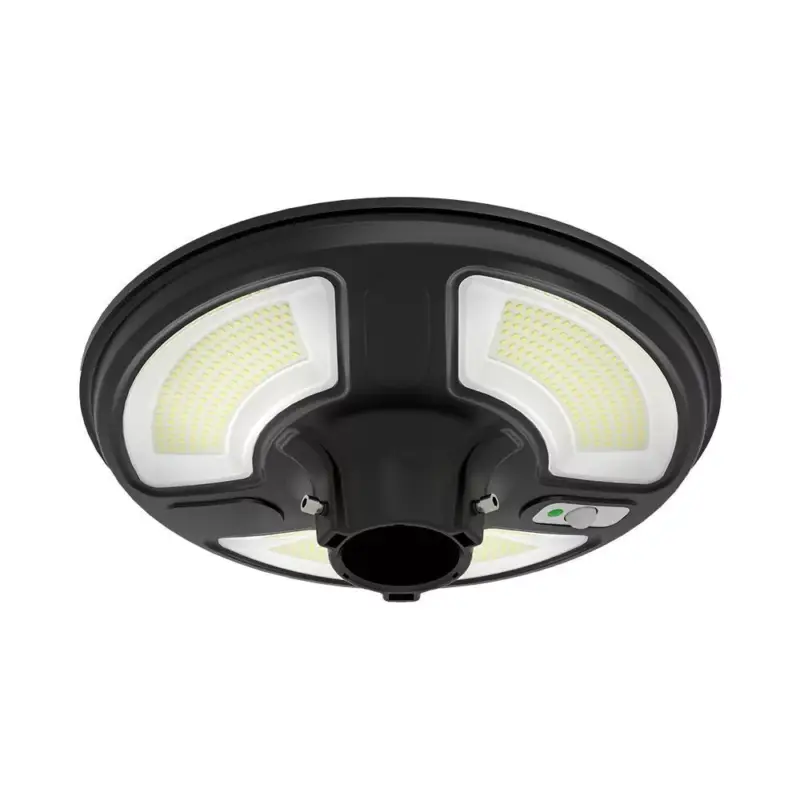 Szolár LED oszlopra szerelhető lámpa mozgásérzékelővel és távirányítóval, 7,5w, 6500K, hideg fehér, 1000lm, 120°, fekete, IP65, V-TAC, 5151 Szuper ajánlat