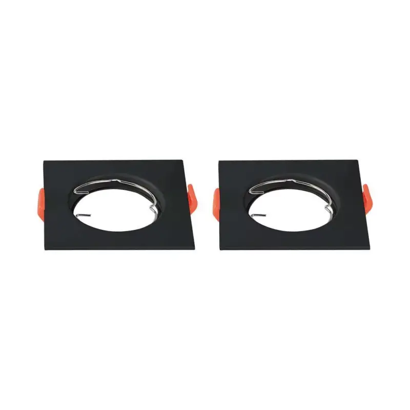 LED spotlámpa keret négyzet alakú, GU10, fekete, 2 db/csomag, V-TAC, 6643 Biztonságos fizetés