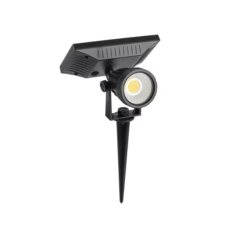 Leszúrható Szolár LED kerti lámpa, 2w, 4000K, természetes fehér, 40lm, fekete, CRI>80, IP65, V-TAC, 6661 Árengedmény
