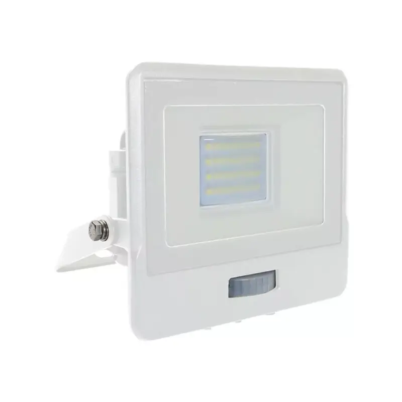 LED reflektor PIR érzékelős PRO, 20w, 6500K, hideg fehér, 1510lm, 100°, fehér, CRI>80, IP65, V-TAC, 20273 Legnépszerűbb