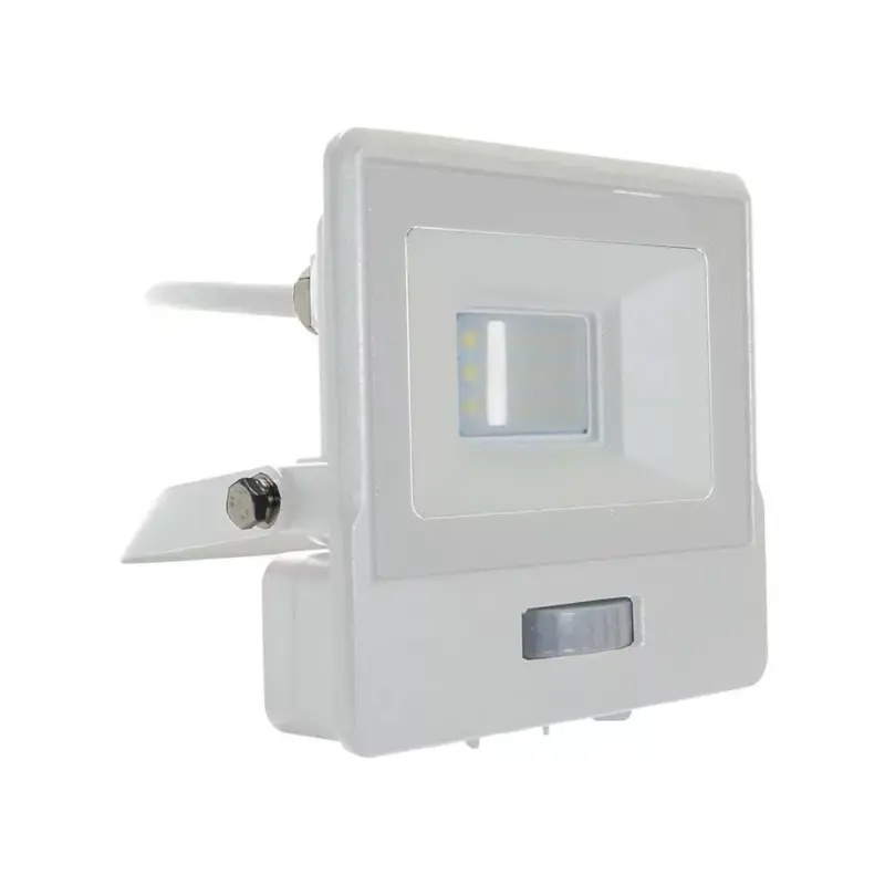 Csak ma LED reflektor PIR érzékelős PRO, 10w, 6500K, hideg fehér, 735lm, 100°, fehér, CRI>80, IP65, V-TAC, 20294