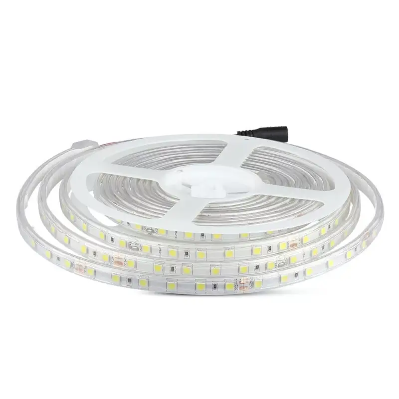 Kihagyhatatlan ajánlat Kültéri LED szalag, 10 w, 6500K, hideg fehér, 830 lm/m, 24V, 120°, CRI>80, IP65, V-TAC, 212564