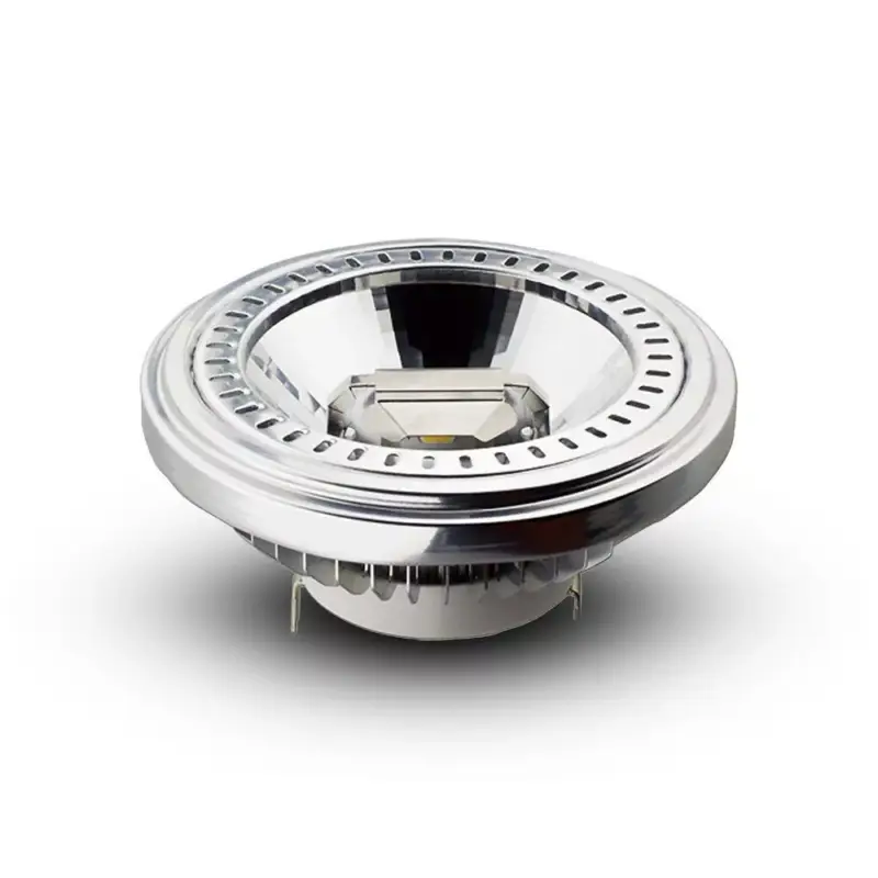 Expressz szállítás LED spot égő AR111, 12w, 4000K, természetes fehér, 1159lm, GX5.3, 40°, ezüst, CRI>90, V-TAC, 214256
