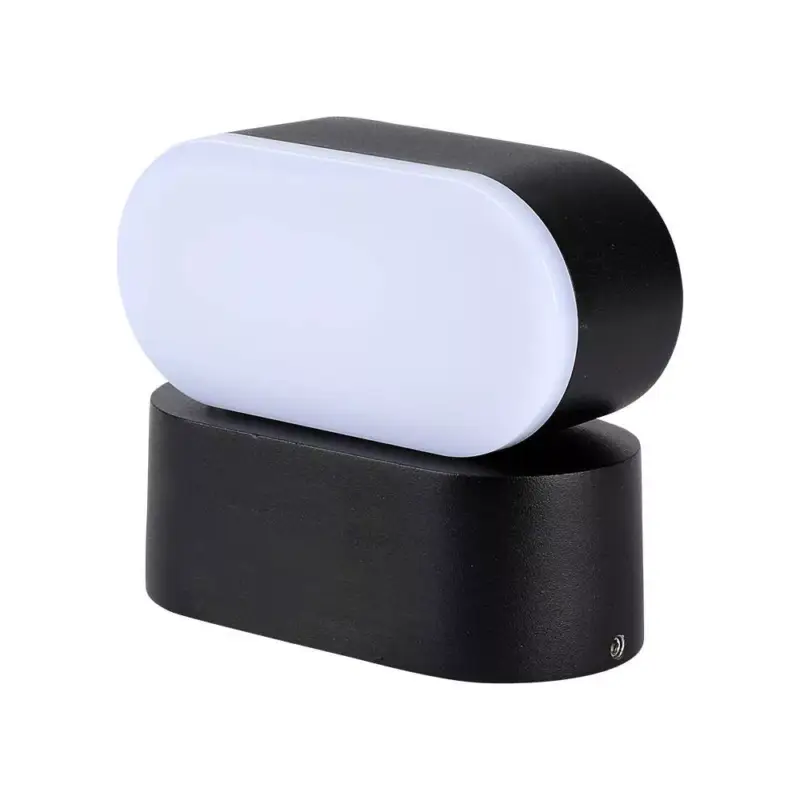 Prémium LED fali lámpa forgatható, 5w, 4000K, természetes fehér, 800lm, 350°, fekete, CRI>80, IP65, V-TAC, 218289
