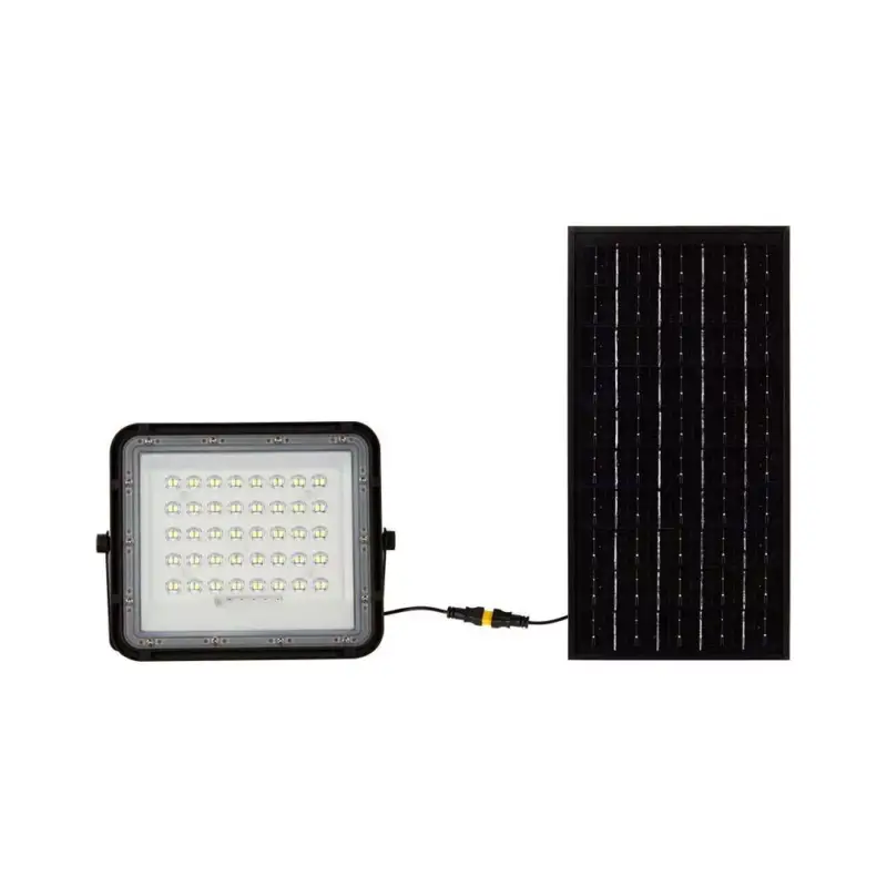 Legnépszerűbb Napelemes LED reflektor távirányítóval, 6400K, hideg fehér, 800lm, 120°, fekete, IP65, V-TAC, 7823