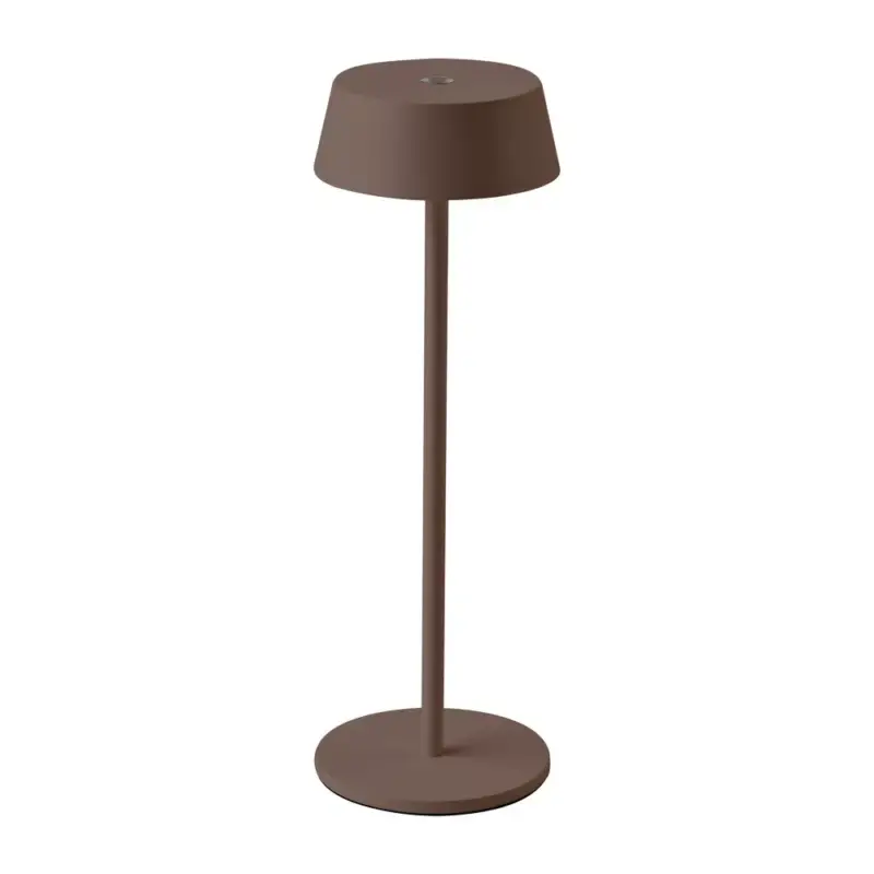 Újratölthető asztali lámpa, 2w, 3000K, meleg fehér, 200lm, 180°, corten, dimmelhető, IP54, V-TAC, 6821 Legkelendőbb
