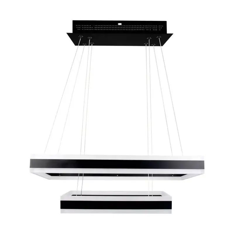 2 részes csillár, 113w, 3000K, meleg fehér, 6300lm, 360°, fekete, dimmelhető, V-TAC, 213987 Szuper akció