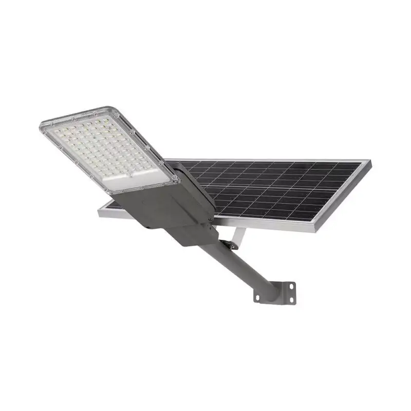 Szolár LED utcai lámpa, 6500K, hideg fehér, 3000lm, 120°, IP65, V-TAC, 10227 Kihagyhatatlan ajánlat
