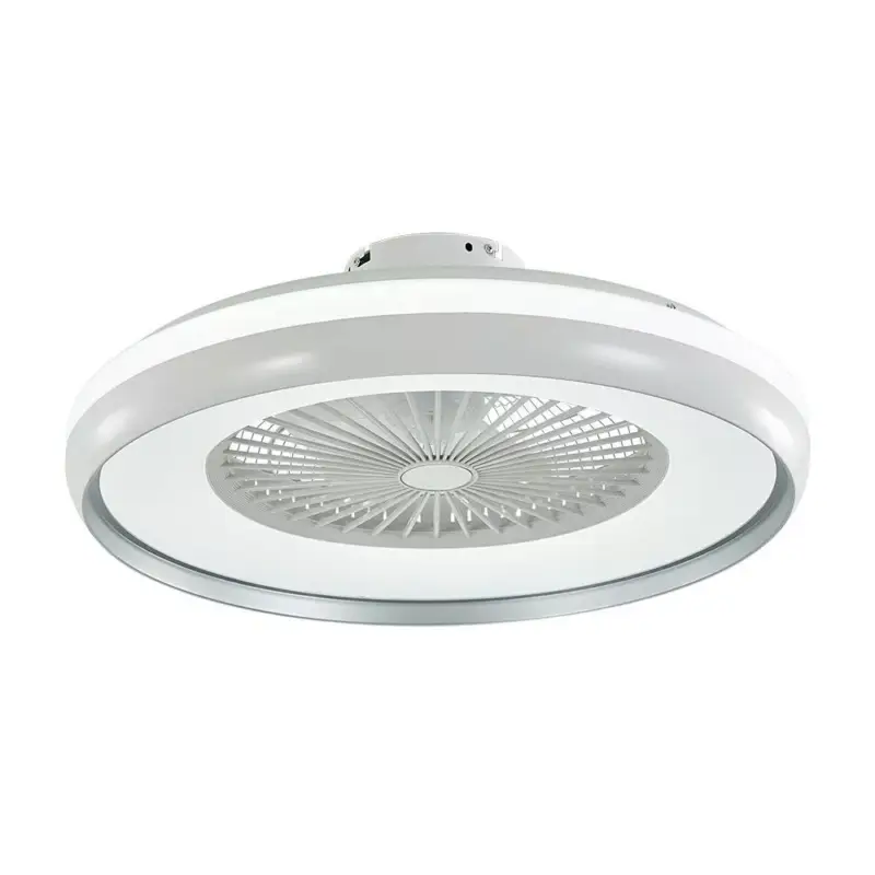 Mennyezeti ventilátor AC motor, 45w, CCT, 3000lm, fehér, szürke gyűrű, dimmelhető, V-TAC, 217935 Legkelendőbb