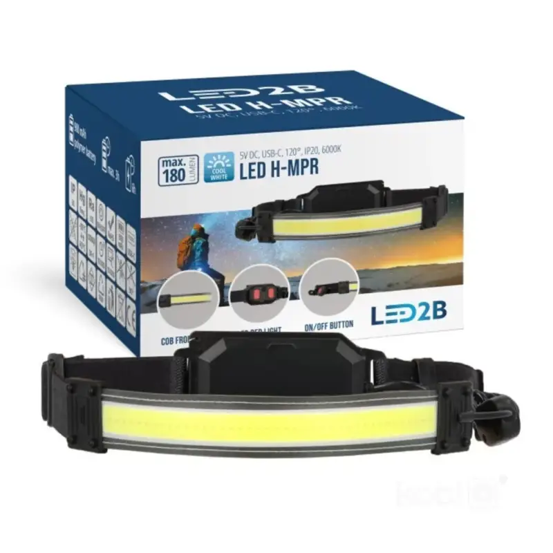 Fejlámpa LED H-MPR 6000K LED2B, 2W, hideg fehér, CRI≥70, 5V, KOBI-004126 Rendeld meg most